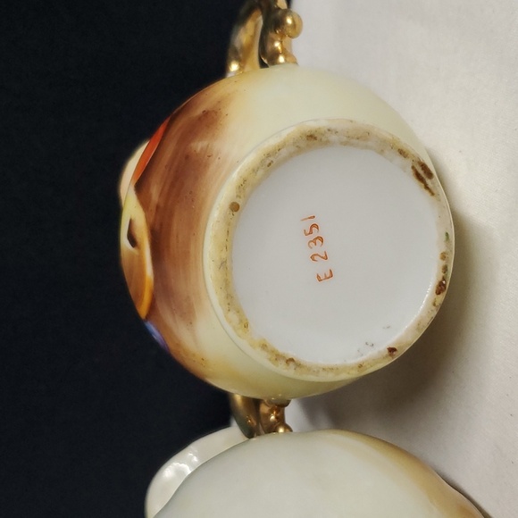 VTG Cream & Sugar Porcelain Ceramic Set 2 Matching CUTE Japan Old Decorative - Picture 9 of 11